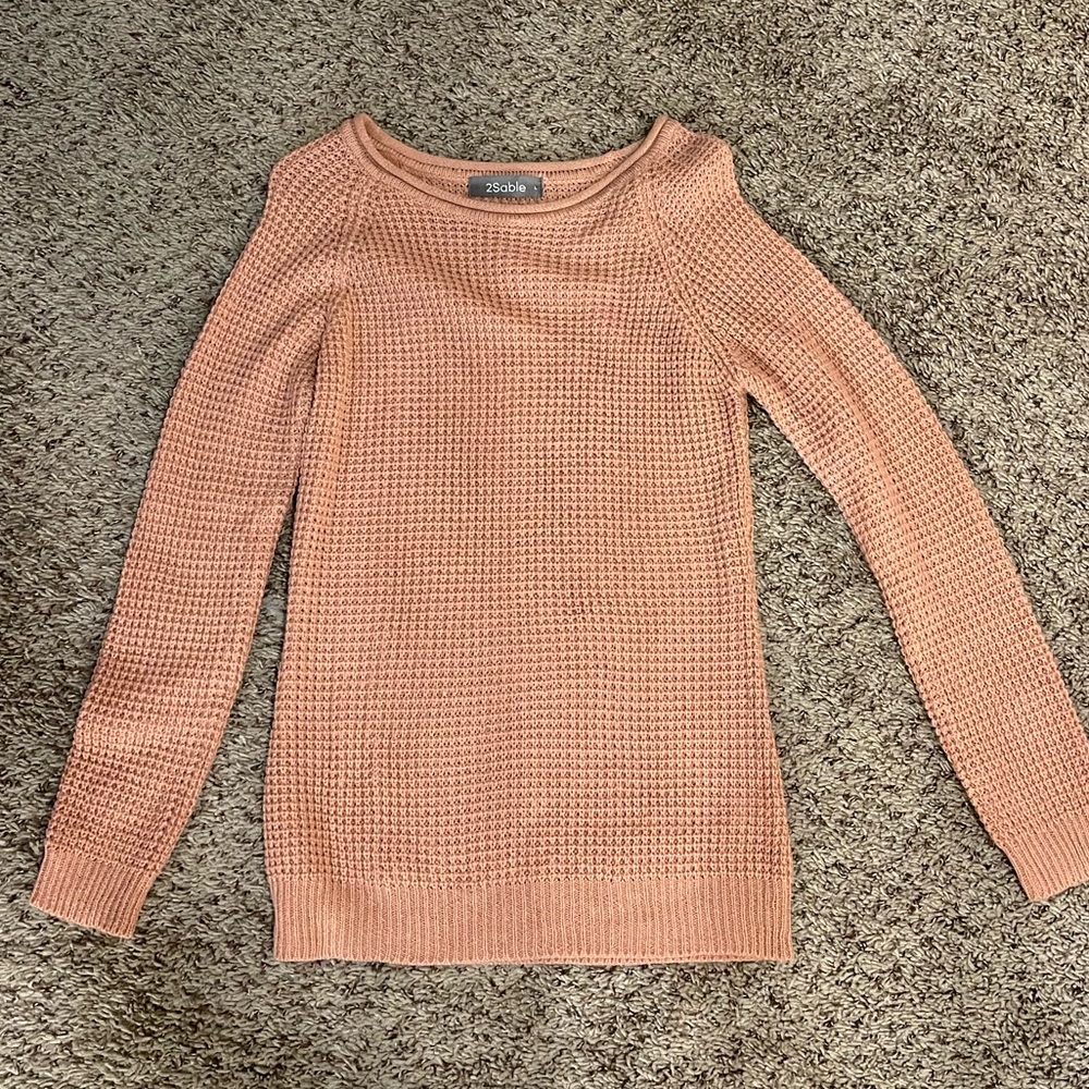 waffle knit sweater